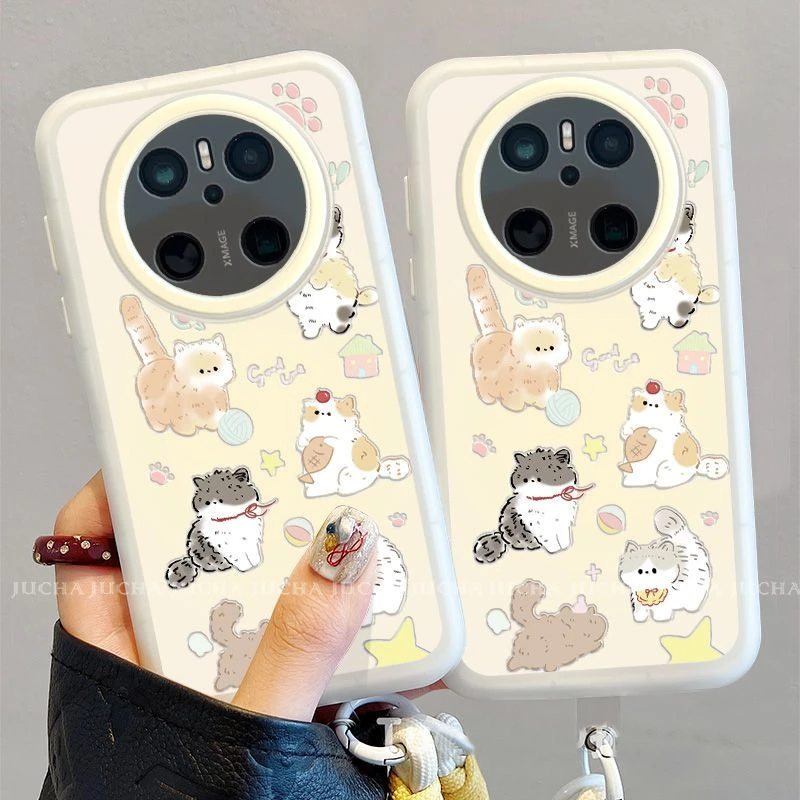玩耍小猫咪适用华为mate70手机壳高颜值防摔HUAWEImate60pro高端5