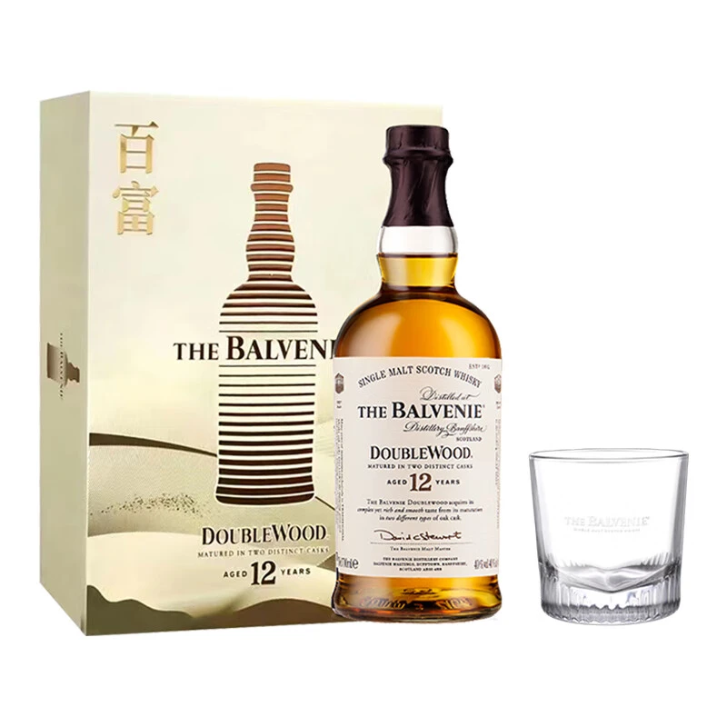 BALVENIE/百富12年双桶 700ml 礼盒装 单一麦芽威士忌进口洋酒