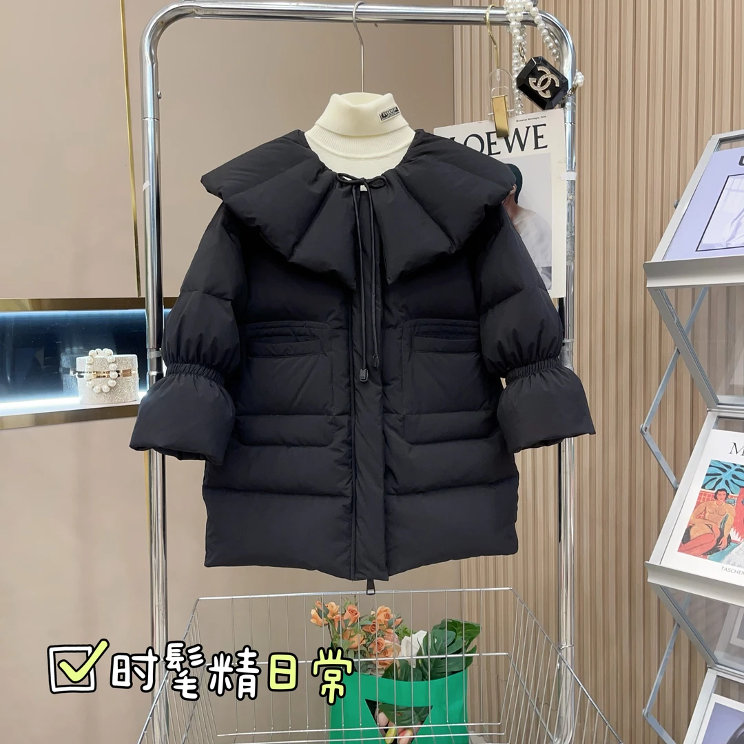女童2023冬季新款韩版甜美加厚长款90白鸭绒羽绒服-8300