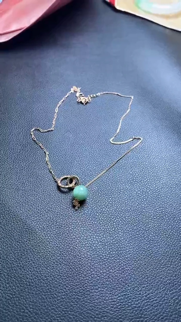 【闪购商品】翡翠圆珠吊坠银S925镶嵌发一件