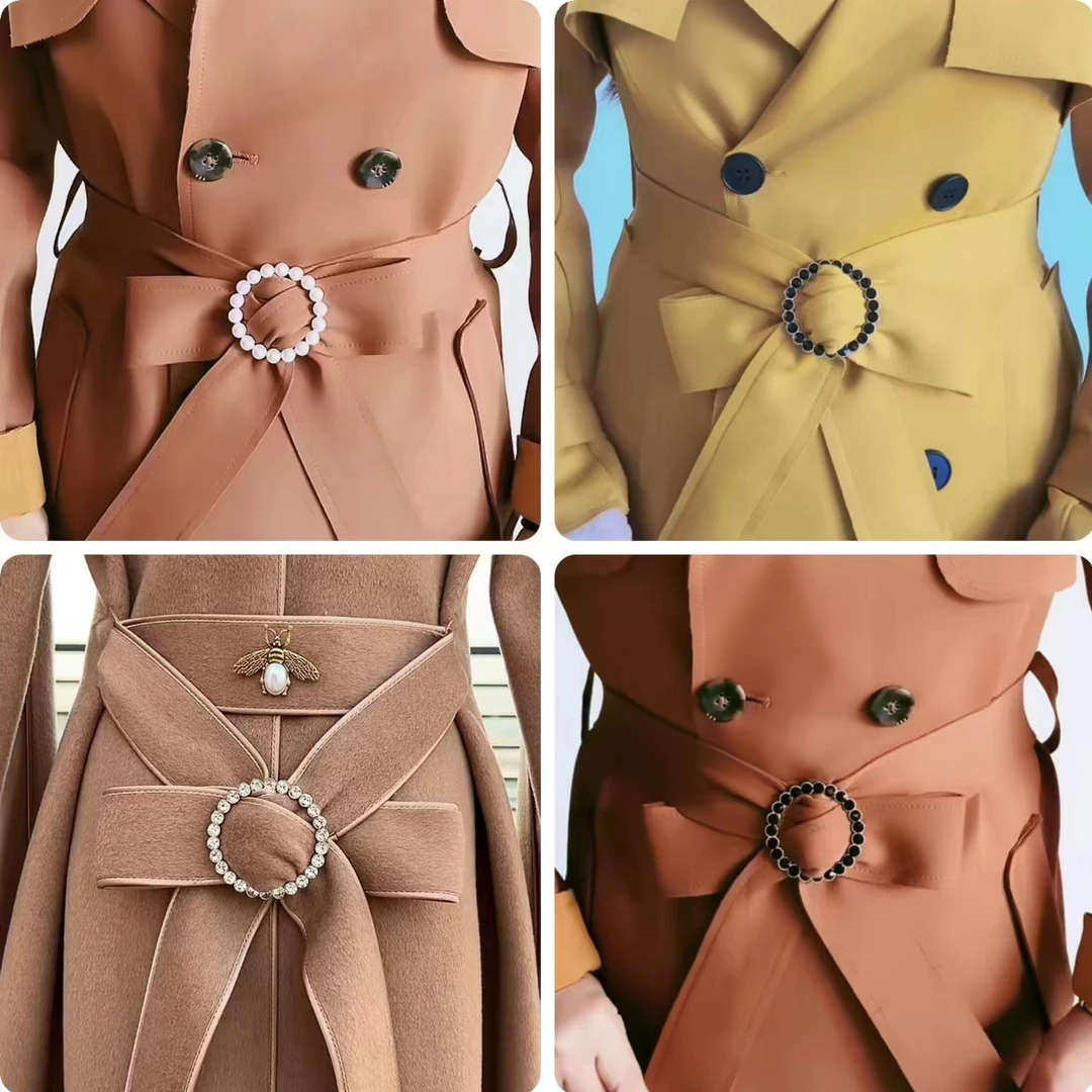 2023多功能蝴蝶结扣风衣扣大衣扣打结衣角扣韩版配饰丝巾扣装饰扣