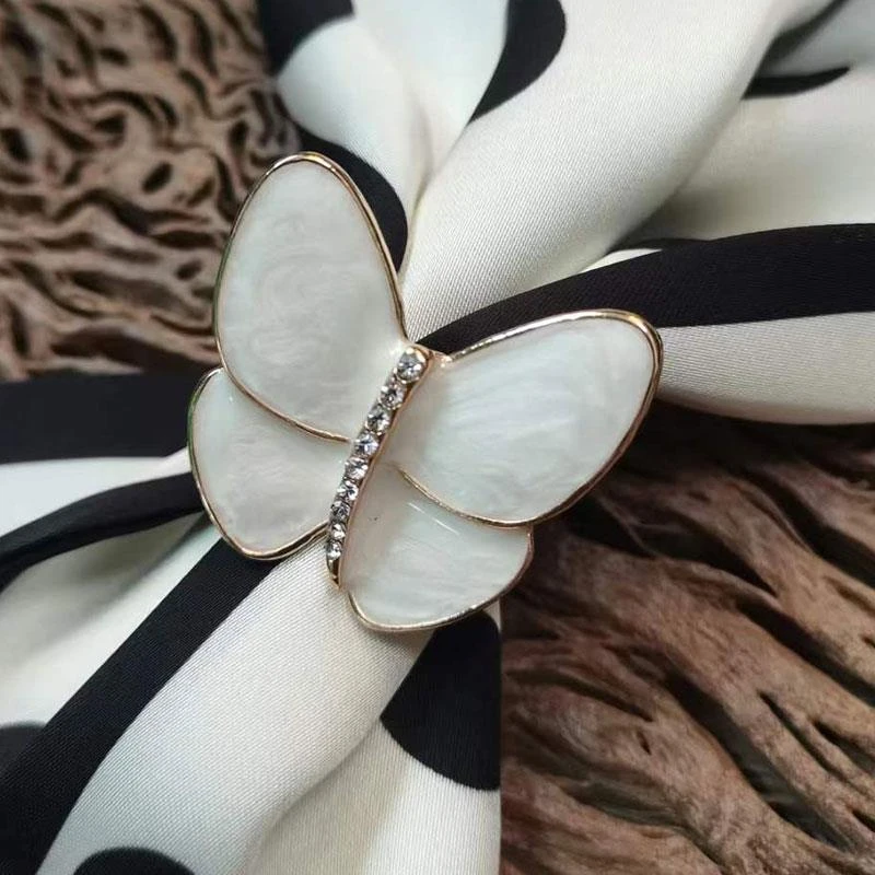 新款丝巾扣多功能风衣大衣打结衣角扣韩版配饰蝴蝶结大小方巾飘带