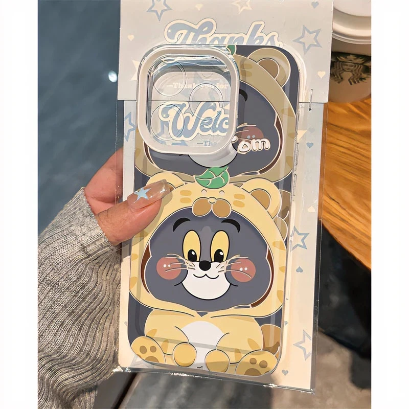 睡衣猫鼠适用苹果15手机壳iphone14promax全包12/11硅胶13/plus