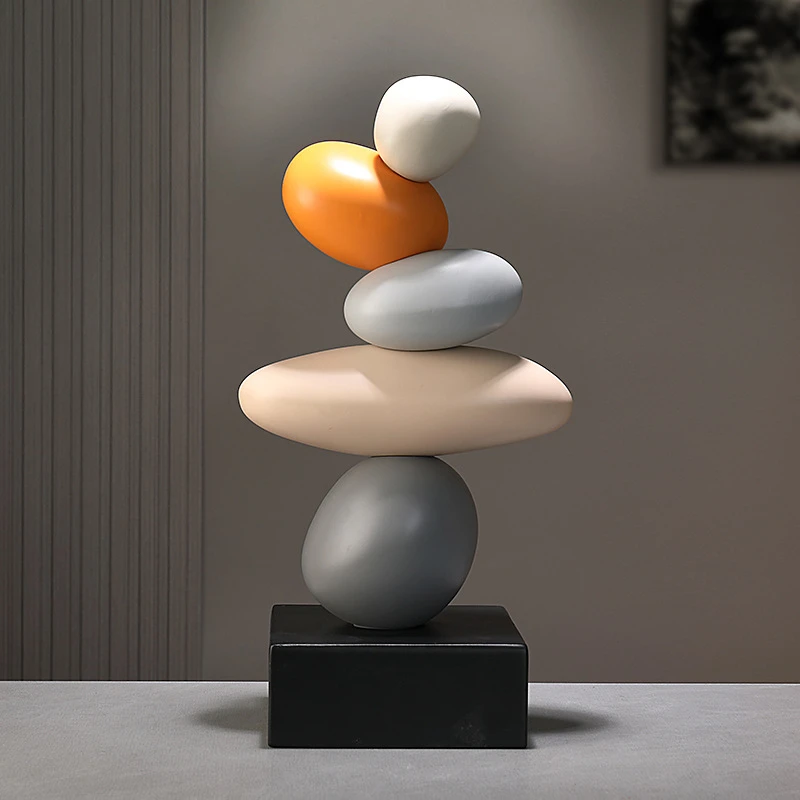 石来运转摆件书房桌面办公室高级感玄关客厅电视柜装饰品乔迁礼物