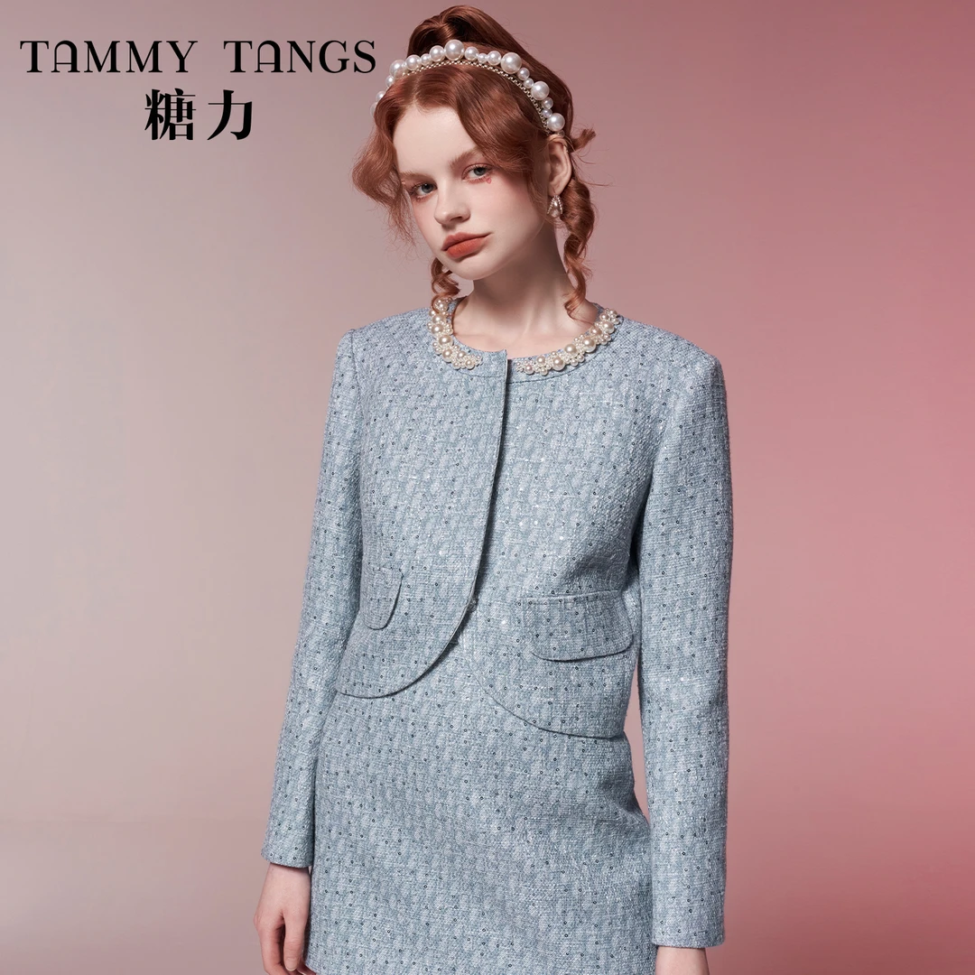 7417【马琦尧专属】糖力小香风短外套TWEQW47417