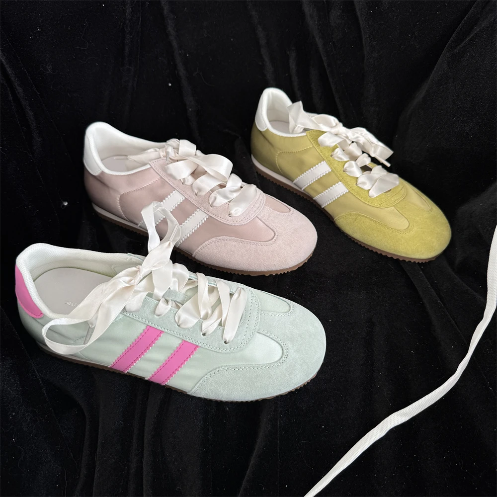 bytheWEI【蝴蝶芭蕾】软底夏季新款拼接芭蕾百搭德训鞋休闲鞋118-39