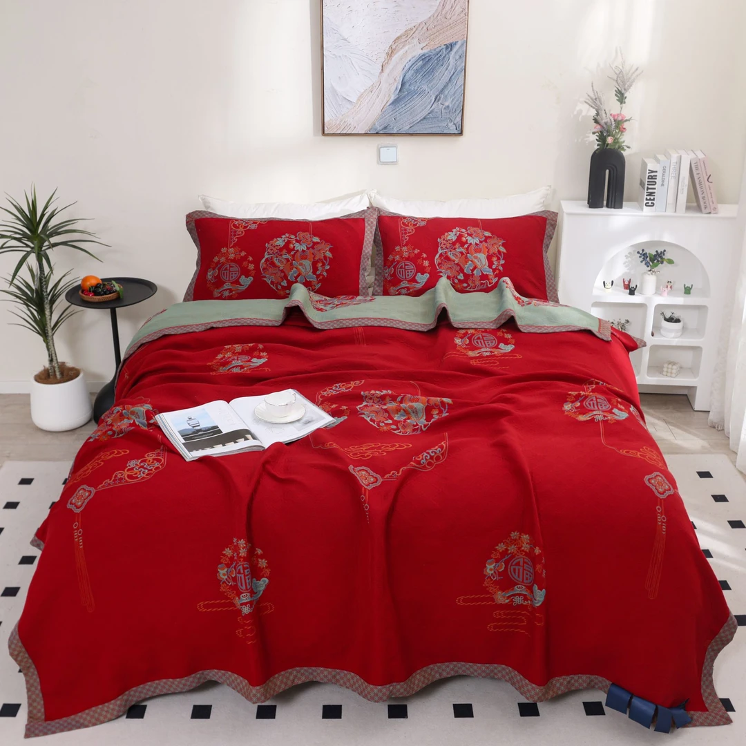 纱布盖毯四季毯--百福园230*250 4