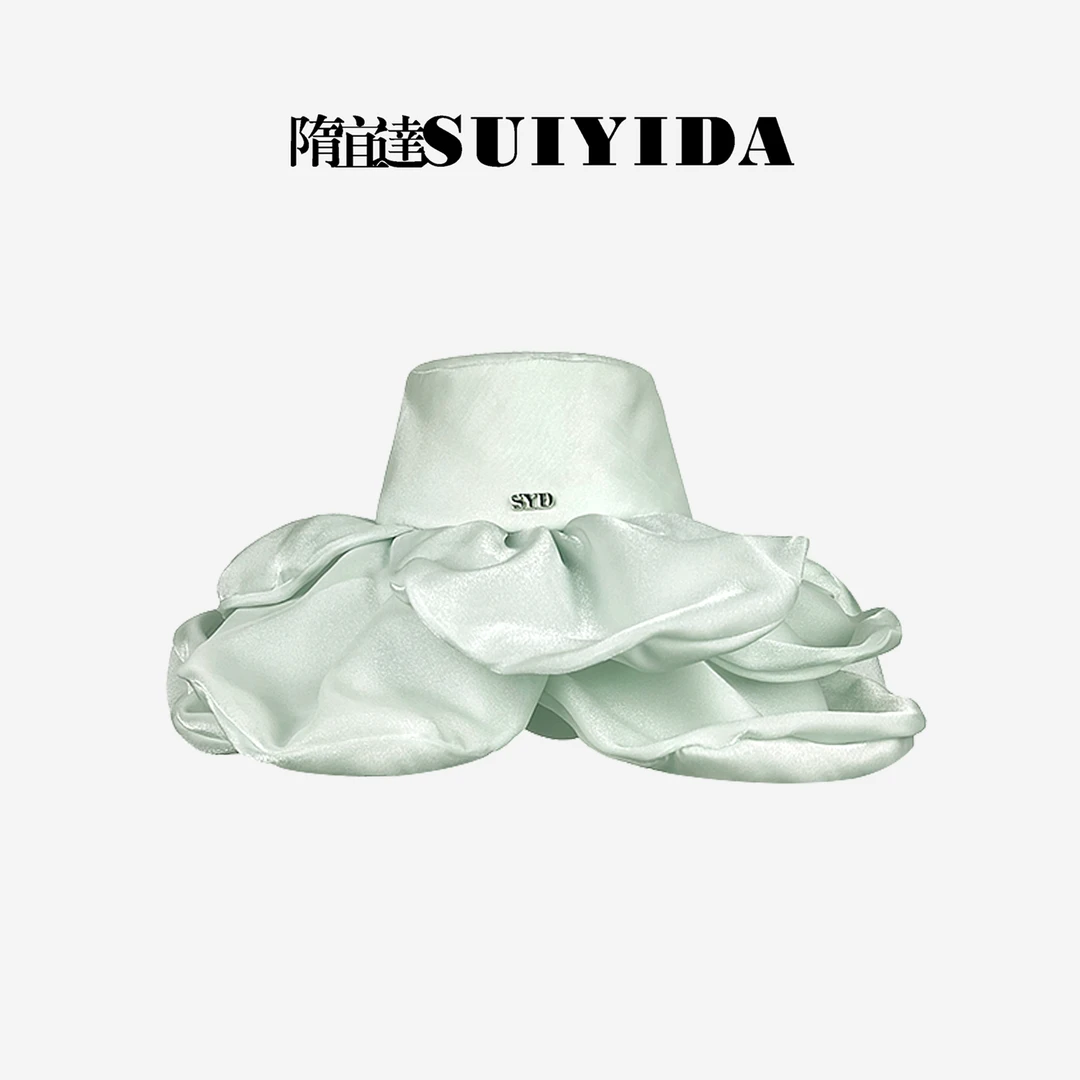 SUIYIDA/隋宜达花瓣防晒帽遮阳优雅百搭时尚设计师2024春夏新款