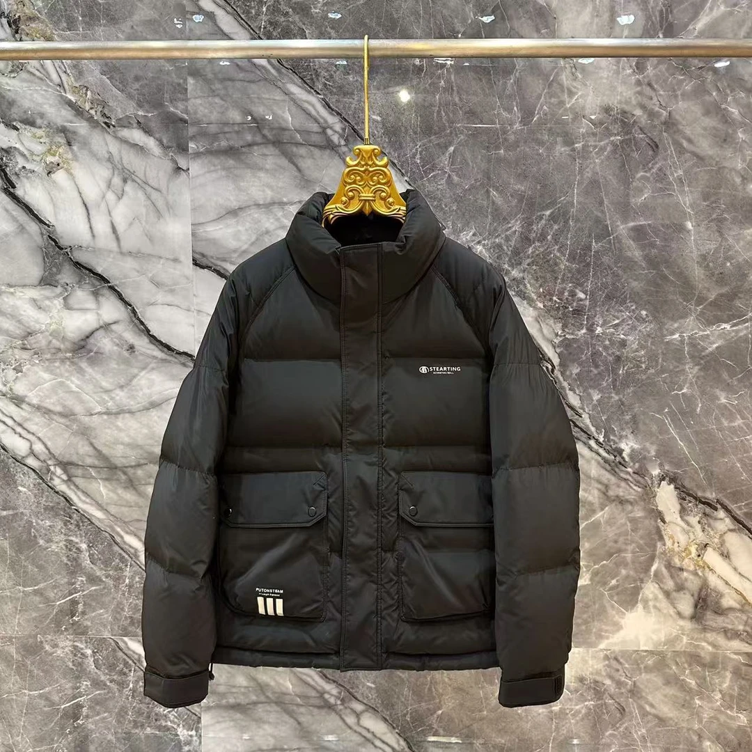 X 黑XL冬季新款立领加厚保暖外套6380