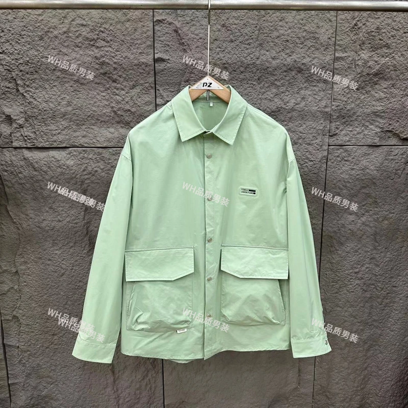 新款轻薄舒适简约宽松翻领夹克外套35782