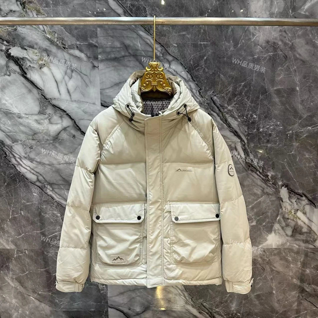 X【白4XL】冬季新款连帽雪山加厚保暖外套8882