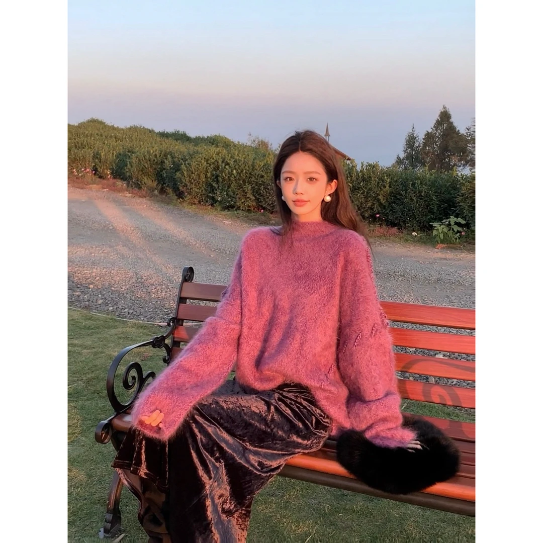 ELEVEN《雾非雾》高级感韩系氛围感洋气独特别致毛衣