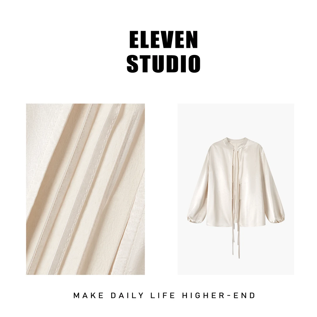 ELEVEN《三月烟雨》新中式流苏国风轻薄提花上衣女