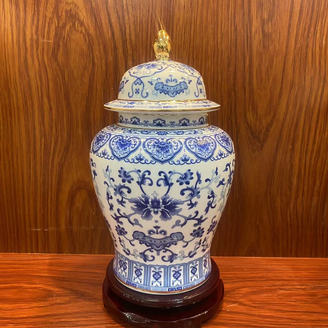 宏泰瓷业 景德镇现代精美高端陶瓷赏瓷  珐琅彩将军罐  f5415