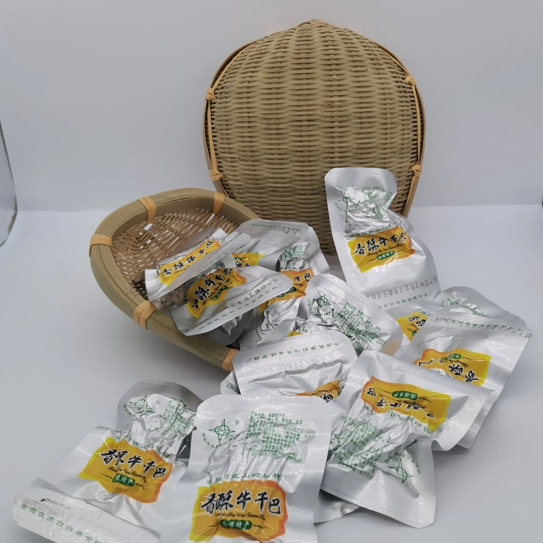 云南牛干巴、特产、半野生黄牛香酥手撕即食手摏纯牛肉干燥牛肉干巴