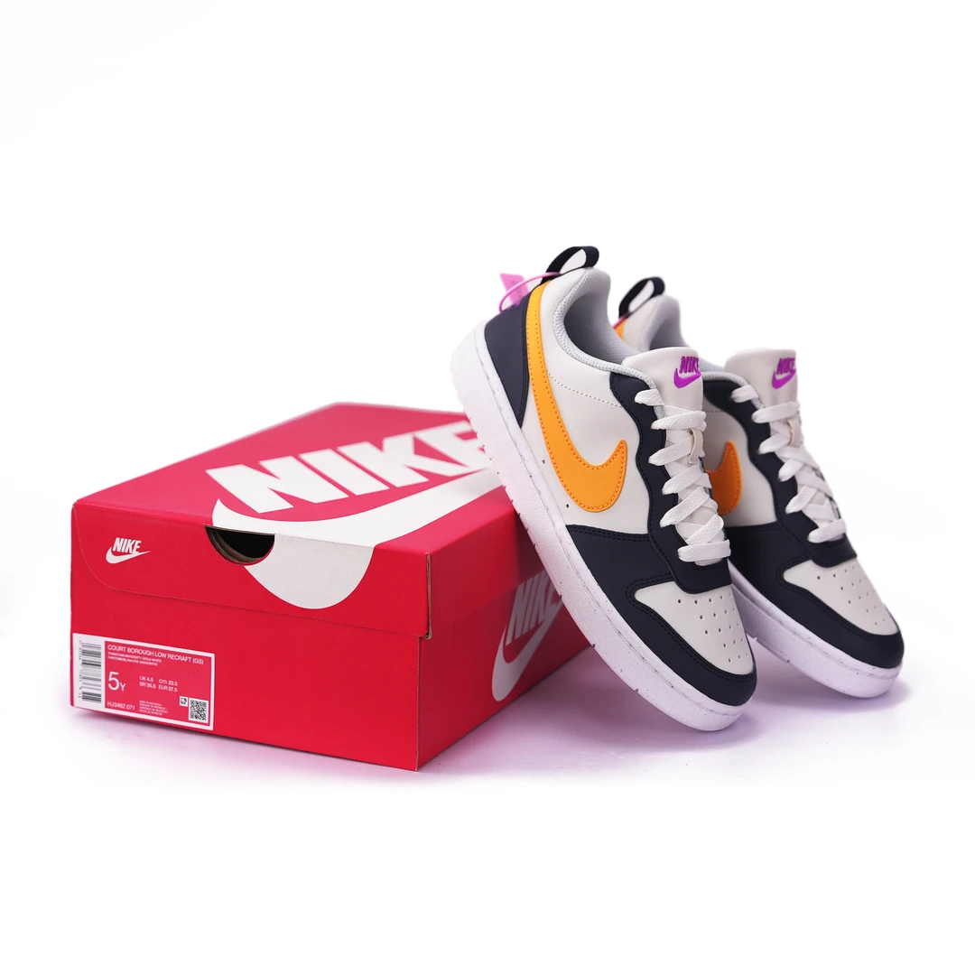 NikeCourtBorough舒适休闲防滑减震低帮GS潮鞋板鞋HJ3482-071