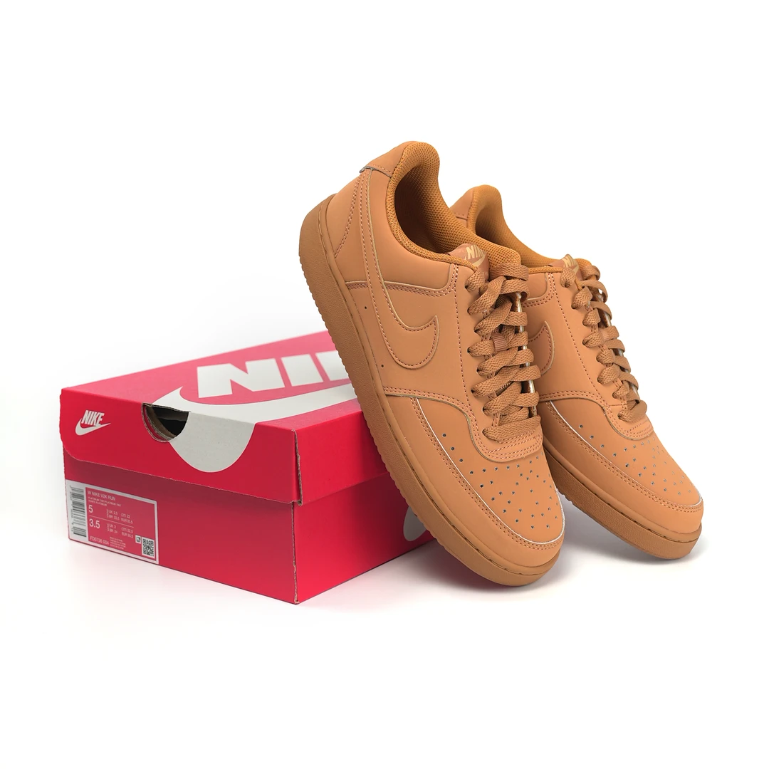 NikeCourtVision1防滑减震耐磨低帮板鞋男女款小麦色CD5463-200