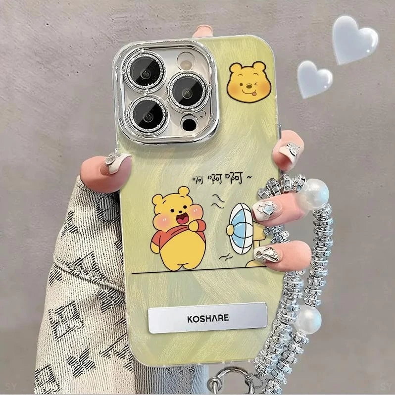 维尼熊风扇适用华为iPhone16promaxOPPOvivo小米手机壳苹果15/14/