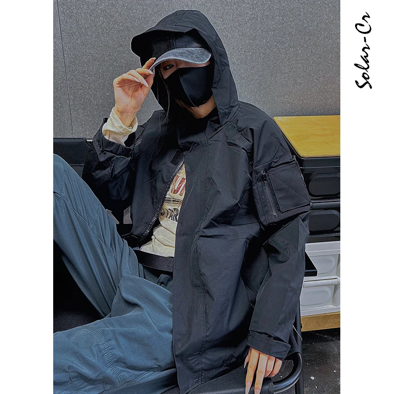 2023秋季新款户外冲锋衣男女同款防水防风外套男士登山服连帽夹克