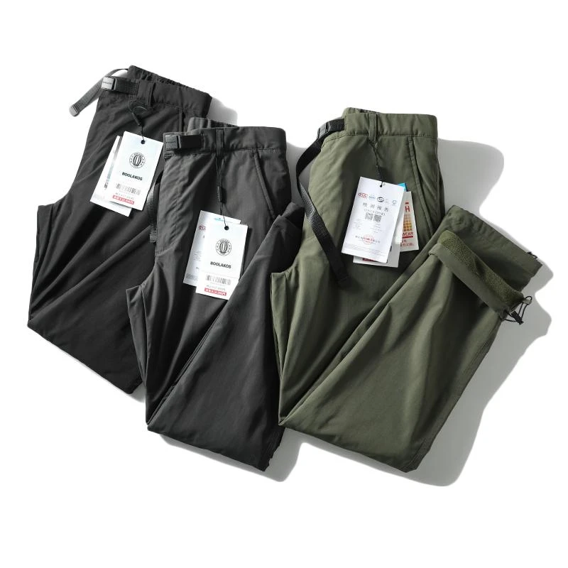 日本订单 立体剪裁！搭扣设计 户外加绒防风运动休闲长裤-717/817