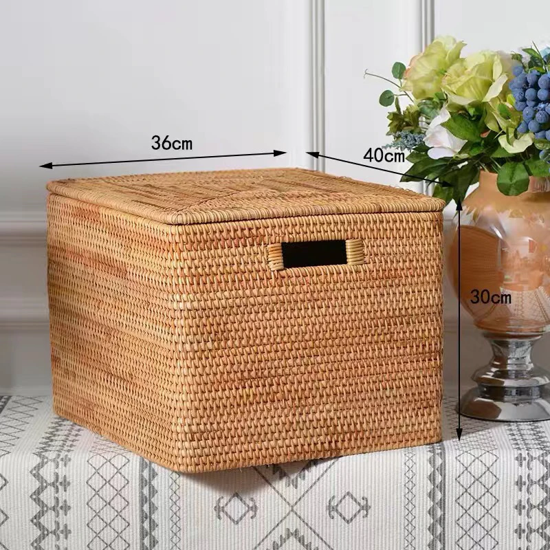 40*36*30收纳筐手工客厅家用日式长方形越南藤编
