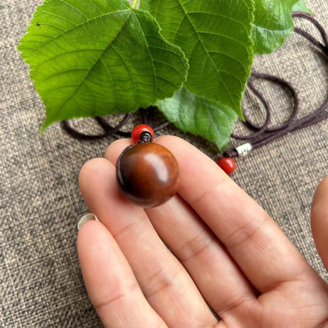 枣木木质单颗吊坠 挂坠项坠配饰大颗素款