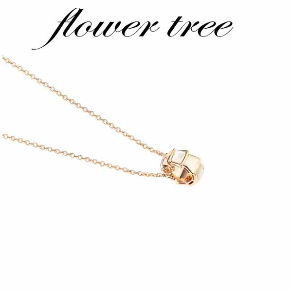 铜合金项链  3422 CNC精工 轻奢蛇骨白贝项链