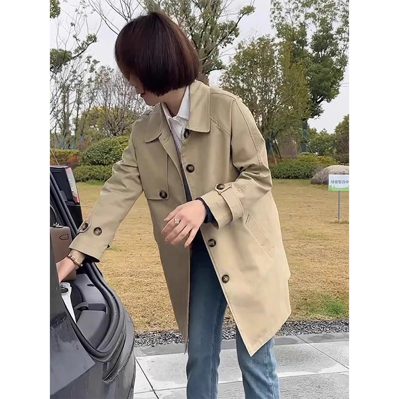 中长款英伦风衣外套女款爆款2025秋季新款爆款洋气时髦卡其色外套