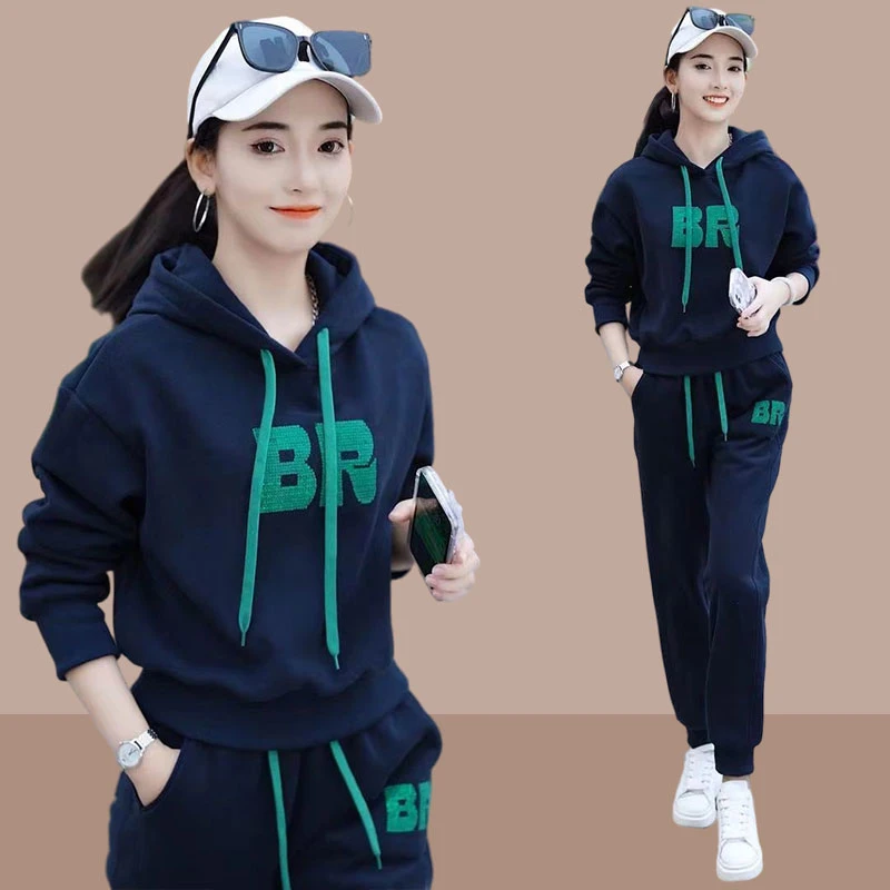 小个子上档次套装2026春秋新款气质显瘦卫衣卫裤两件套欧货休闲风