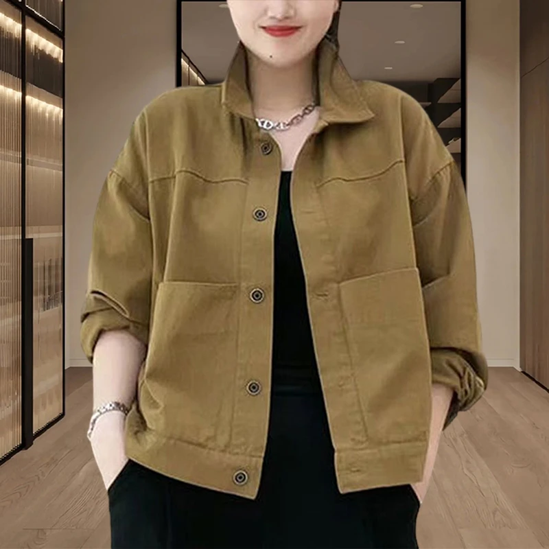 外套女秋冬爆款2025新款百搭休闲短款外衣小个子时髦上档次夹克衫