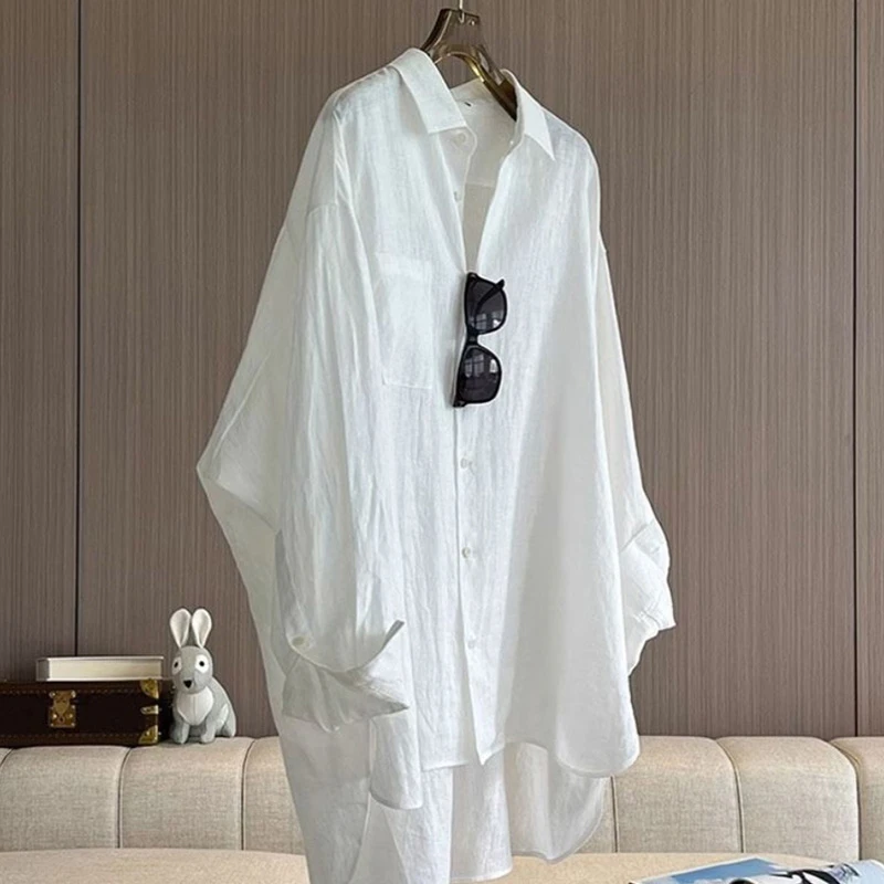 夏季长袖衬衫外套女爆款2025夏季新款高级感女装欧货个性防晒衬衣