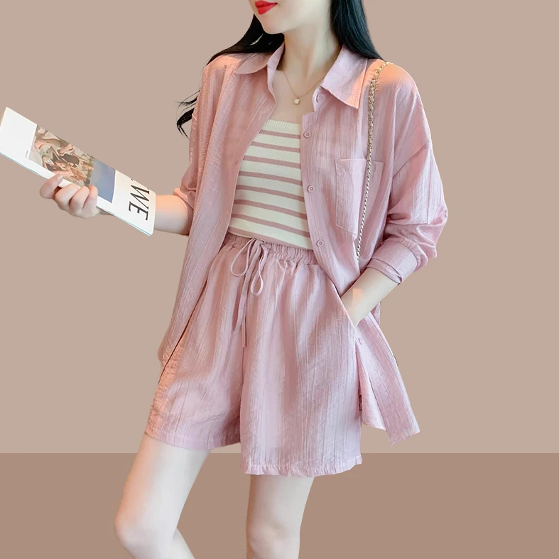 时尚潮流百搭套装夏季新款气质减龄三件套小个子女装洋气时髦爆款