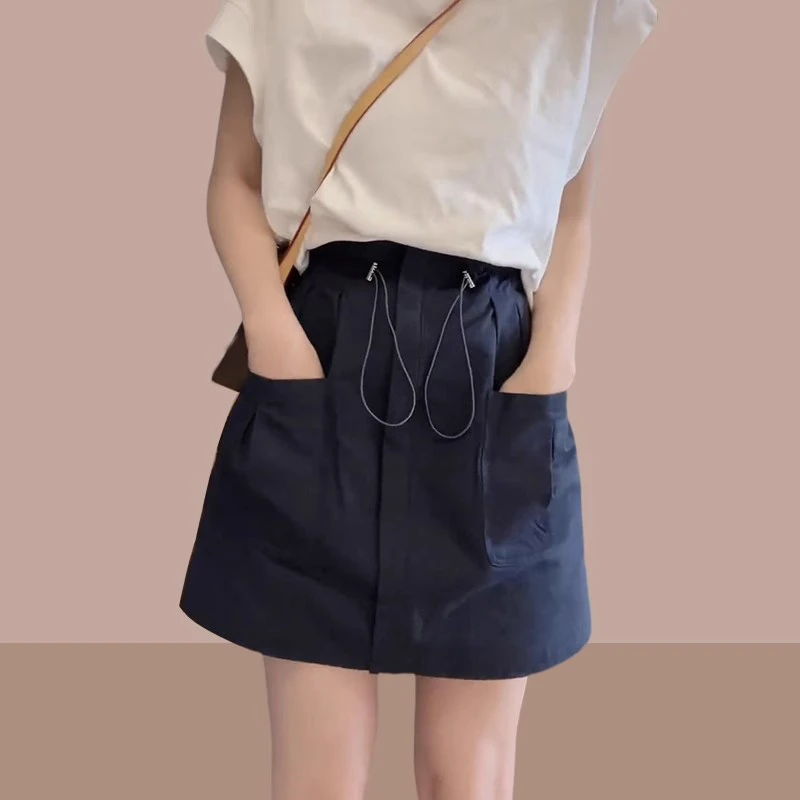 半身裙女士2025夏季新款气质高腰显瘦小个子短裙a字半裙工装裙子