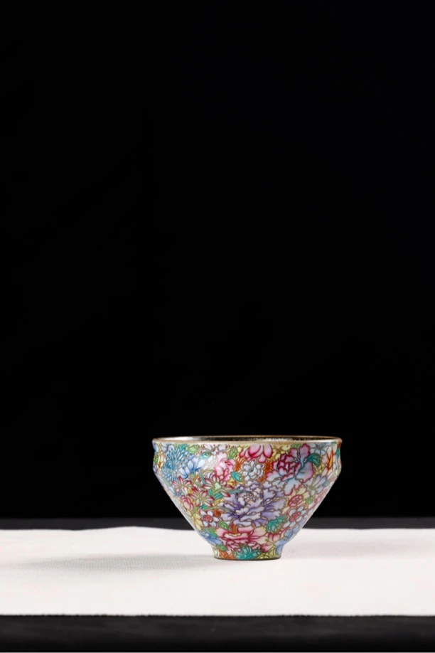 建窑建盏非遗传承人万花不落地茶杯陶瓷茶具主人杯品茗杯