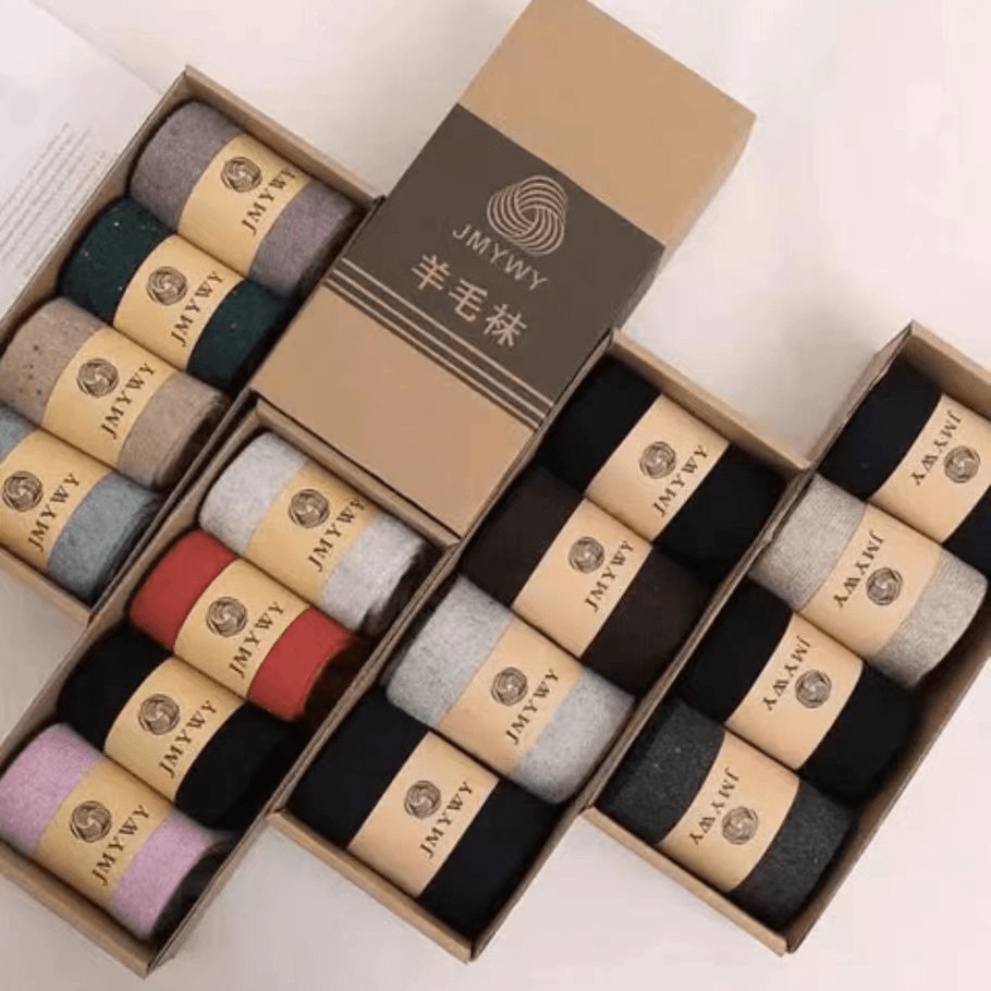 King Deer/鹿王秋冬新品秋冬保暖条纹透气加厚中筒袜Q10370