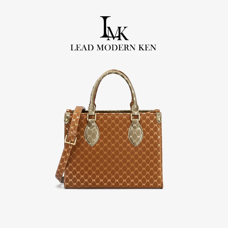 【香港专柜】法国LMK女士手提包大容量通勤包包高级感托特包LMK8623