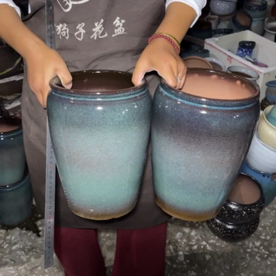 红陶20CM以下口17高26瑕疵