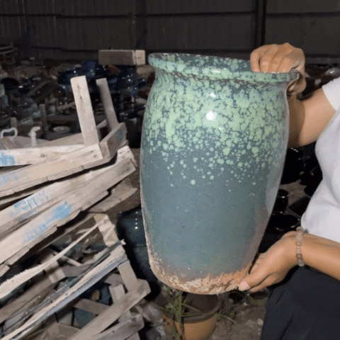 红陶20CM以下口21高34瑕疵