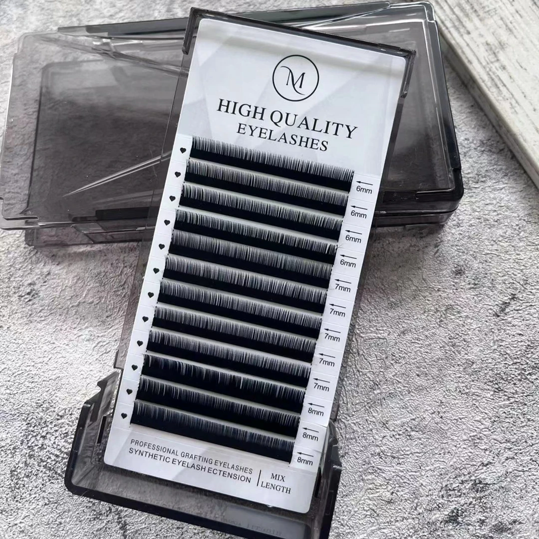 下睫毛混合装 翘度B＋   可做穿插漫画款下睫毛超软单根微翘