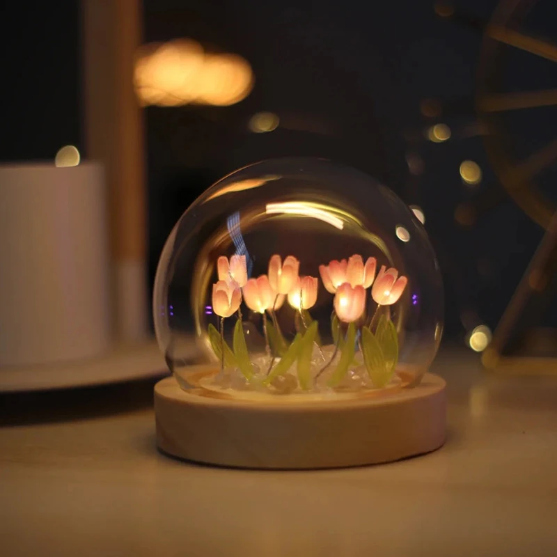 仪式感USB郁金香小夜灯diy送女生女友生日礼物闺蜜毕业季高级感