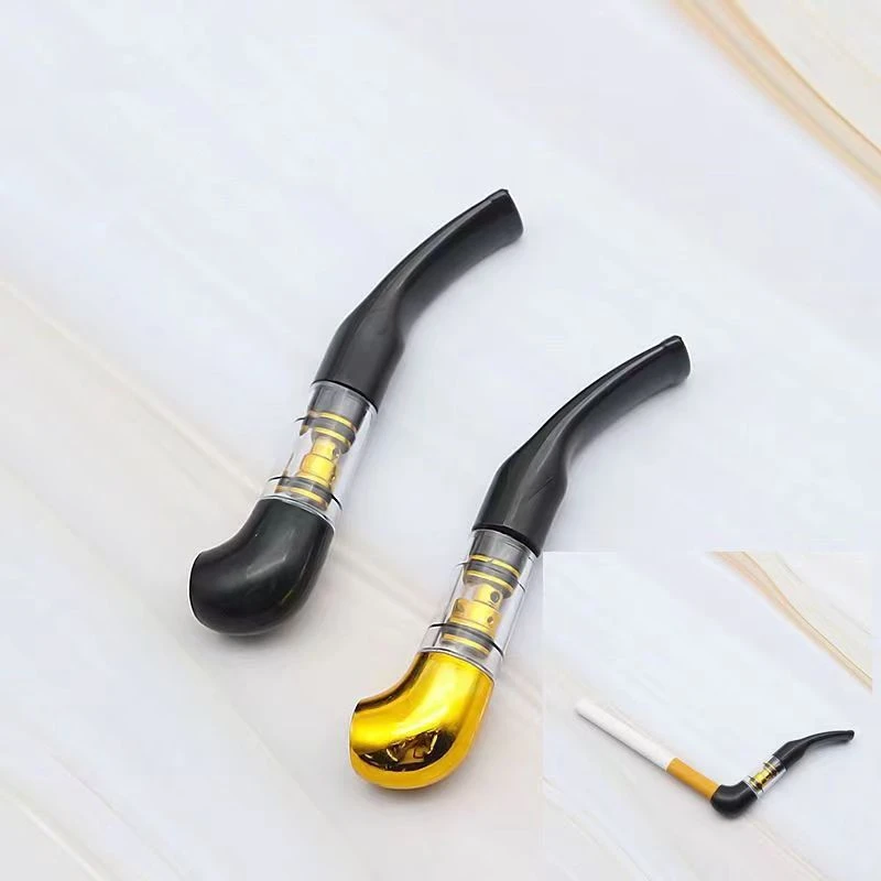弯式多重过滤手工两用粗支烟斗锅 可拆洗循环烟嘴