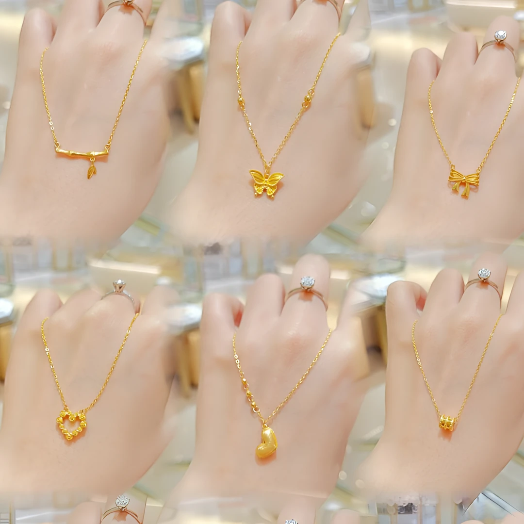 【今玉福】足金999套链系列时尚轻奢精致简约坠链小众设计感套链