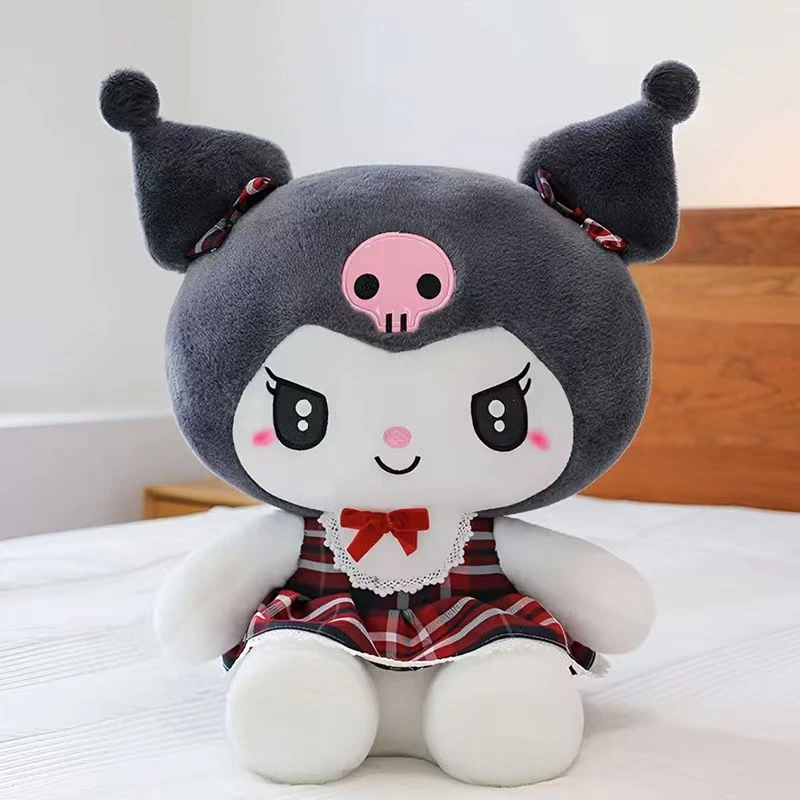 （肉丝专属）方格裙库洛米新款毛绒公仔抱枕外贸款送小朋友最爱礼物