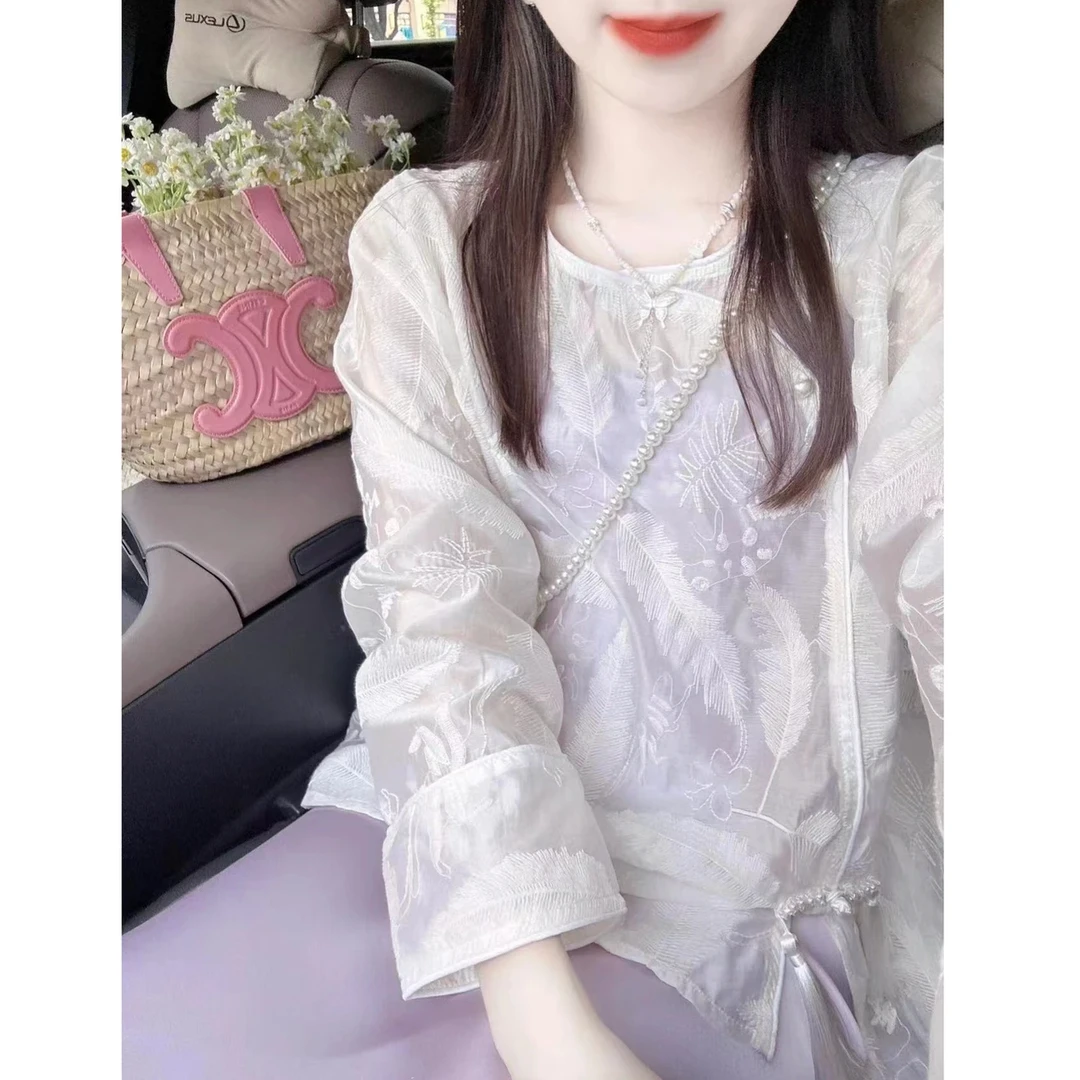 【大妮专属】夏季新款中式国风套装裙子提花上衣衬衫搭配吊带连衣裙