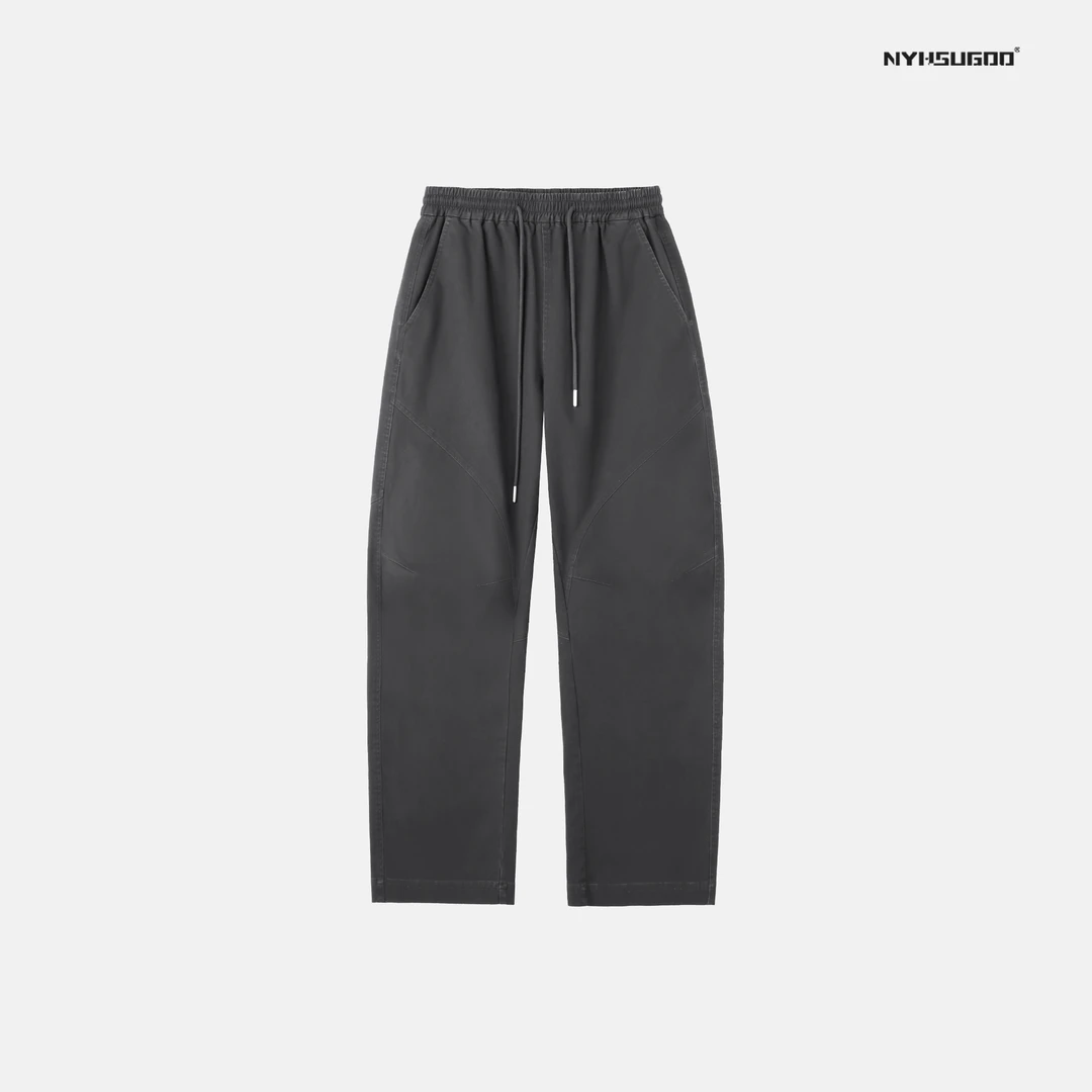 NYHSUGOO/南乙N3116早秋棉感酵洗美式休闲裤男士百搭户外直筒长裤