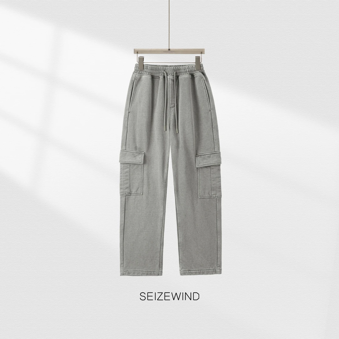 SEIZEWIND/S029秋季新品100%棉美式工装牛仔裤男士百搭显瘦直筒裤