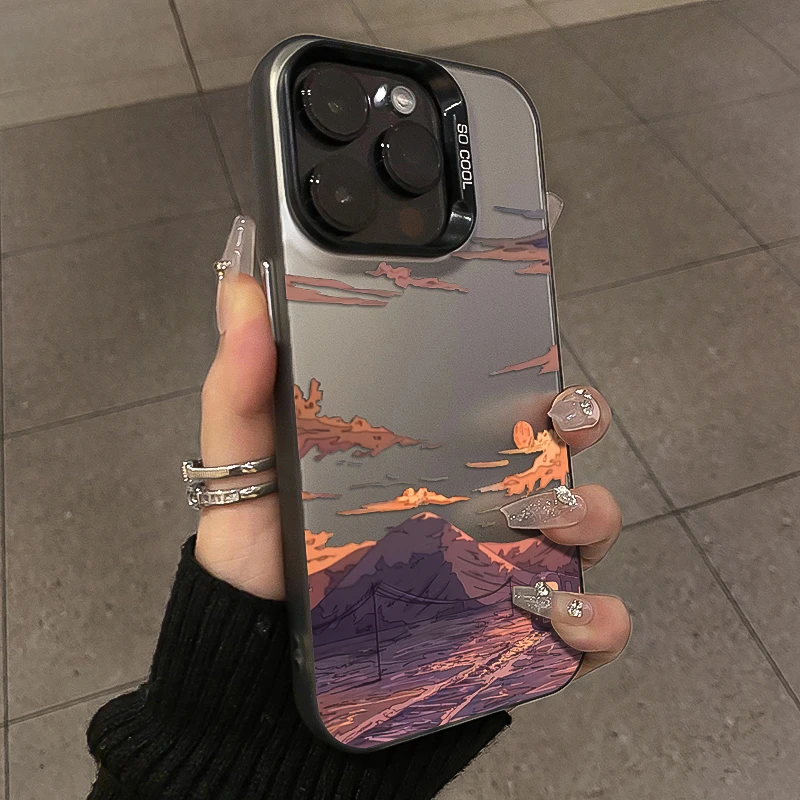 列车风景苹果15手机壳iPhone14promax华为mate60新款oppo小米vivo