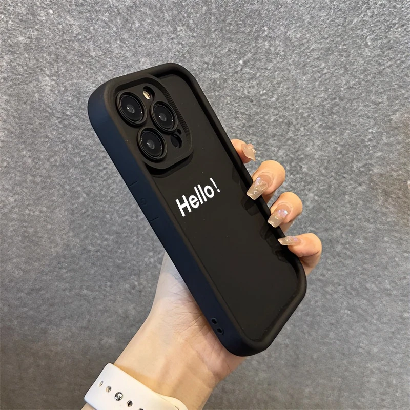 hello字母适用苹果15Promax手机壳13简约iphone14plus华为12Xs11