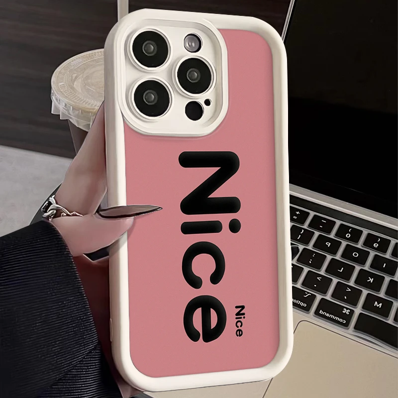 Nice潮牌适用苹果14promax手机壳华为iphone13女款12oppo软硅胶xr