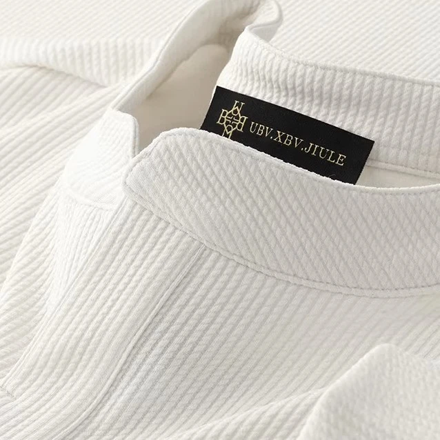 【小扬哥推荐】轻奢级亨利领长袖T恤男士上衣秋季2023新款宽松百搭